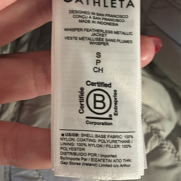 Athleta Whisper Featherless Metallic Jacket - Picture 7 of 7